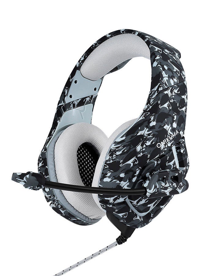 onikuma - 3.5Mm Gaming Wired Headphone With Mic  GrayFor PS4/PS5/XOne/XSeries/NSwitch/PC - Image 1