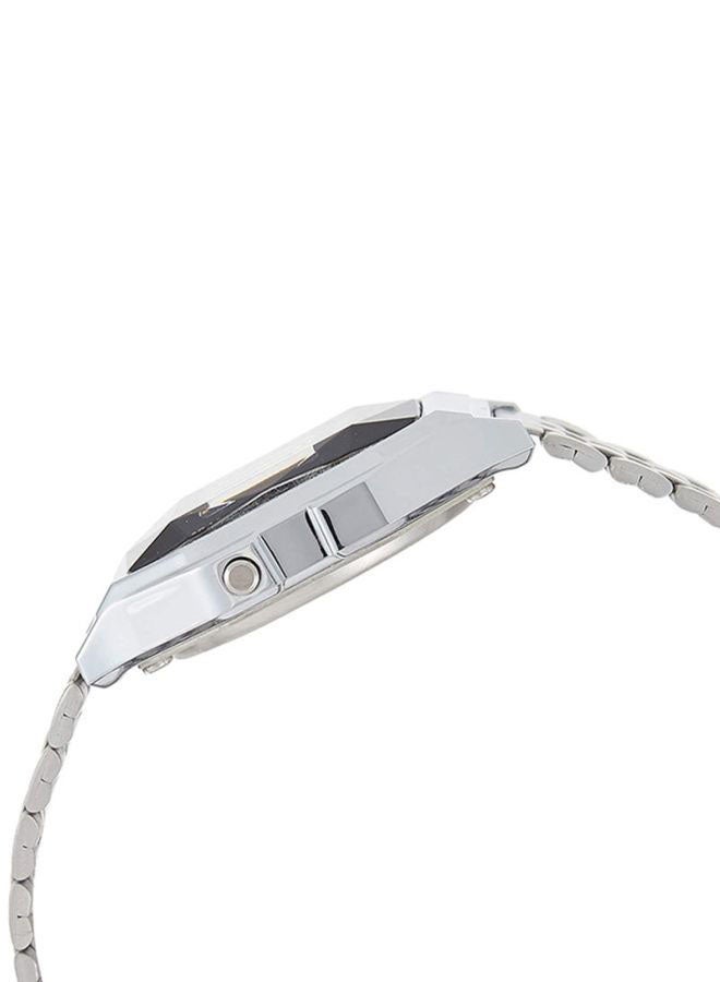 كاسيو ساعة يد رقمية كلاسيكية مقاومة للماء طراز A159WAD-1DF مقاس 37 مم - لون فضي للرجال - Image 3