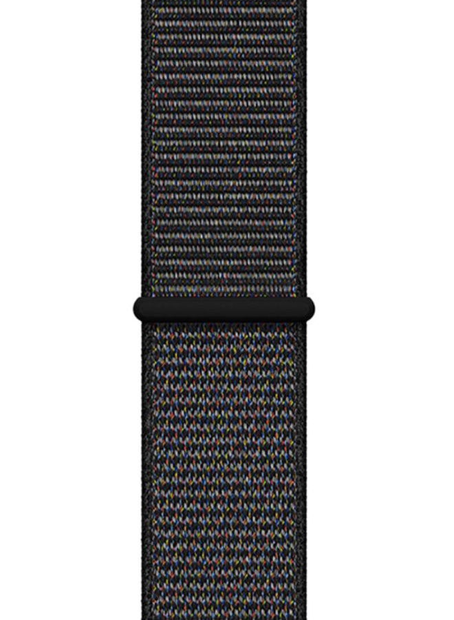 Apple - Sports Loop Replacement Wrist Band For Apple Watch 44mm Black Sport - Image 1