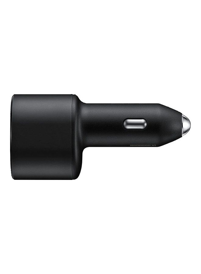 Samsung - Super Fast Dual Car Charger 45W And 15W Two Ports With 5A USB C Cable Black - Image 1