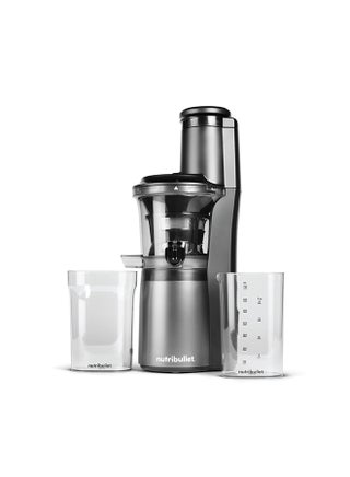 Slow Juicer, Slow Masticating Juicer Machine, Easy to Clean, Quiet Motor & Reverse Function, BPA-Free, Cold Press Juicer with Brush 700 ml 150 W NBJ-300 Charcoal Black - v1671181228/N53372794A_1
