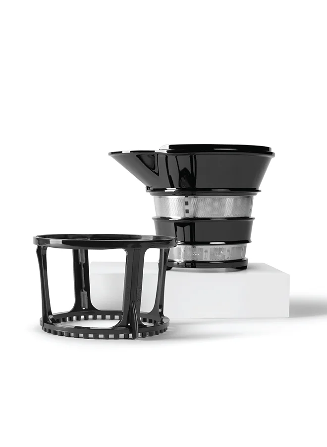 nutribullet Slow Juicer, Slow Masticating Juicer Machine, Easy to Clean, Quiet Motor & Reverse Function, BPA-Free, Cold Press Juicer with Brush 700 ml 150 W NBJ-300 Charcoal Black