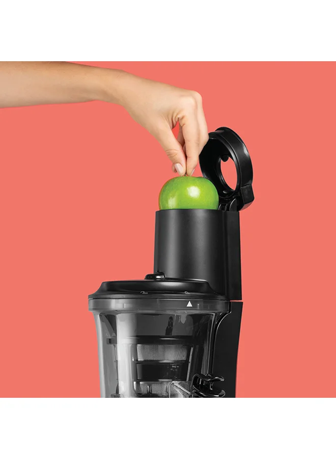 nutribullet Slow Juicer, Slow Masticating Juicer Machine, Easy to Clean, Quiet Motor & Reverse Function, BPA-Free, Cold Press Juicer with Brush 700 ml 150 W NBJ-300 Charcoal Black