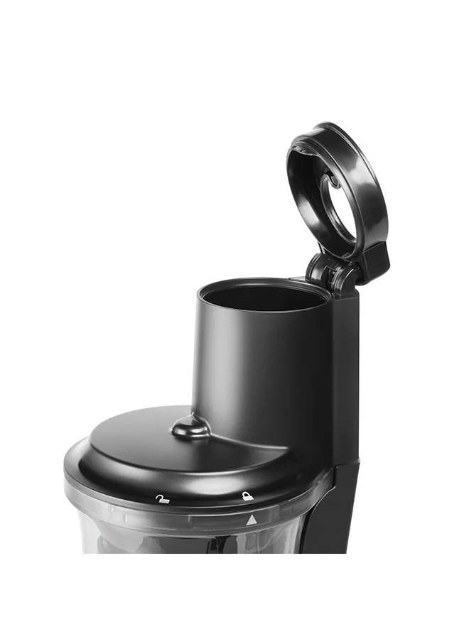 nutribullet Slow Juicer, Slow Masticating Juicer Machine, Easy to Clean, Quiet Motor & Reverse Function, BPA-Free, Cold Press Juicer with Brush 700 ml 150 W NBJ-300 Charcoal Black
