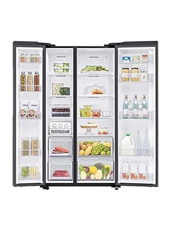 Samsung 647L Net Capacity, Side by Side Refrigerator with Digital Inverter Technology, All-around Cooling, Power Cool 200 W RS62R5001B4 Black  - Image 3