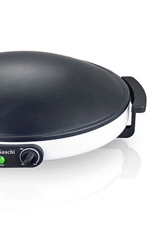 Saachi Saj / Gursaan / Roti / Naan Maker with Dom-Shaped Non-Stick Heating Plate and Adjustable Termperature Control 1800 W NL-RM-1855-WH White