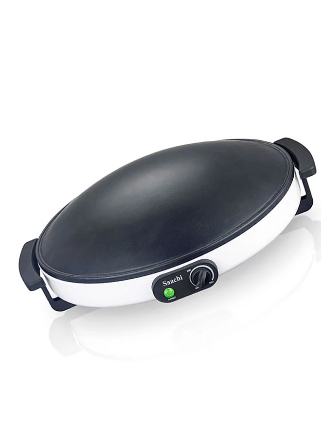 Saachi Saj / Gursaan / Roti / Naan Maker with Dom-Shaped Non-Stick Heating Plate and Adjustable Termperature Control 1800 W NL-RM-1855-WH White