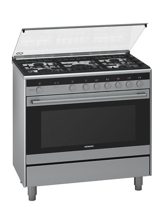 SIEMENS 5 Burner Gas Cooker 90 x 60 cm iQ100, 1 year Warranty HG73G8357M Silver  - Image 1