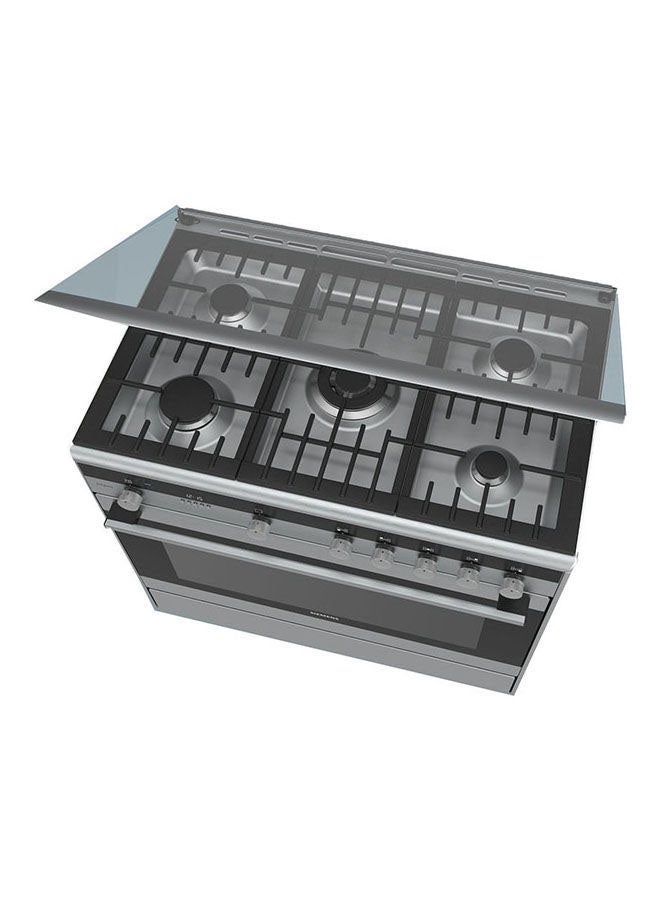 SIEMENS 5 Burner Gas Cooker iQ700 90 x 60 cm, Duel Fuel, 1 year Warranty HQ738357M Silver  - Image 2