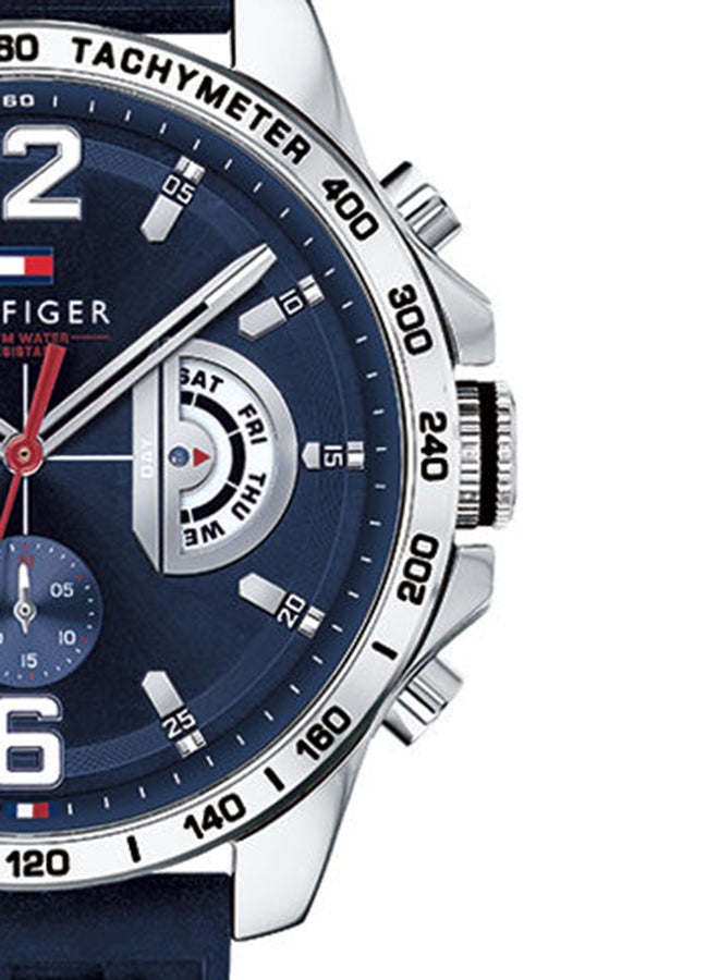 TOMMY HILFIGER - Men's Decker Blue Silicon Strap Analog Wrist Watch 1791476 - 46 mm - Image 1