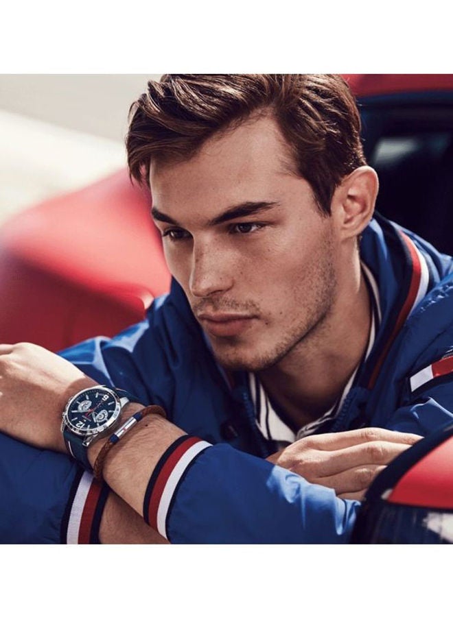 TOMMY HILFIGER - Men's Decker Blue Silicon Strap Analog Wrist Watch 1791476 - 46 mm - Image 1