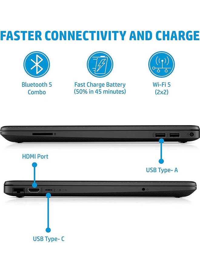 HP - 15s Laptop With 15.6-Inch FHD Display, Core i3 Processor/8GB RAM/256GB SSD/Intel UHD Graphics/Windows 11 English black - Image 1