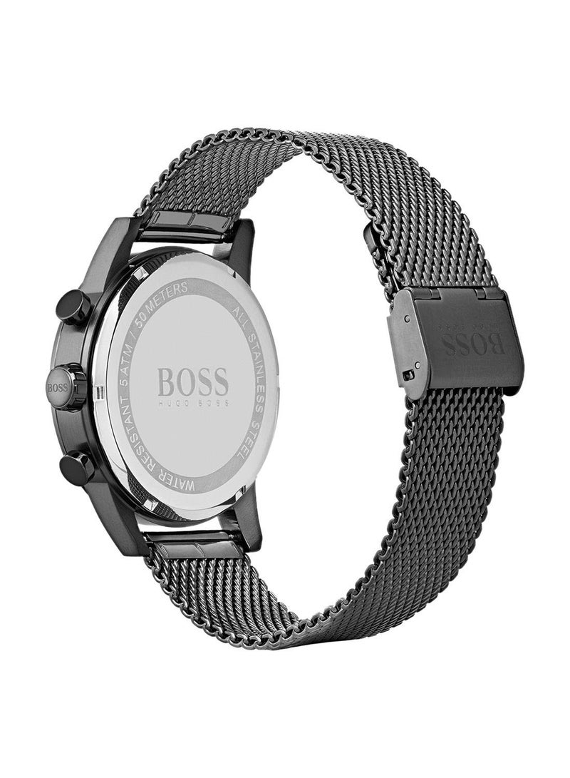 HUGO BOSS - Men's Navigator Metal Chronograph Wrist Watch 1513674 - Image 1