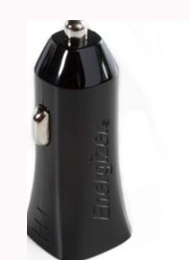 Ultimate 3.4A Dual Port Car Charger with Smart IC Technology and Fast Charging Lightning Cable Black/Silver