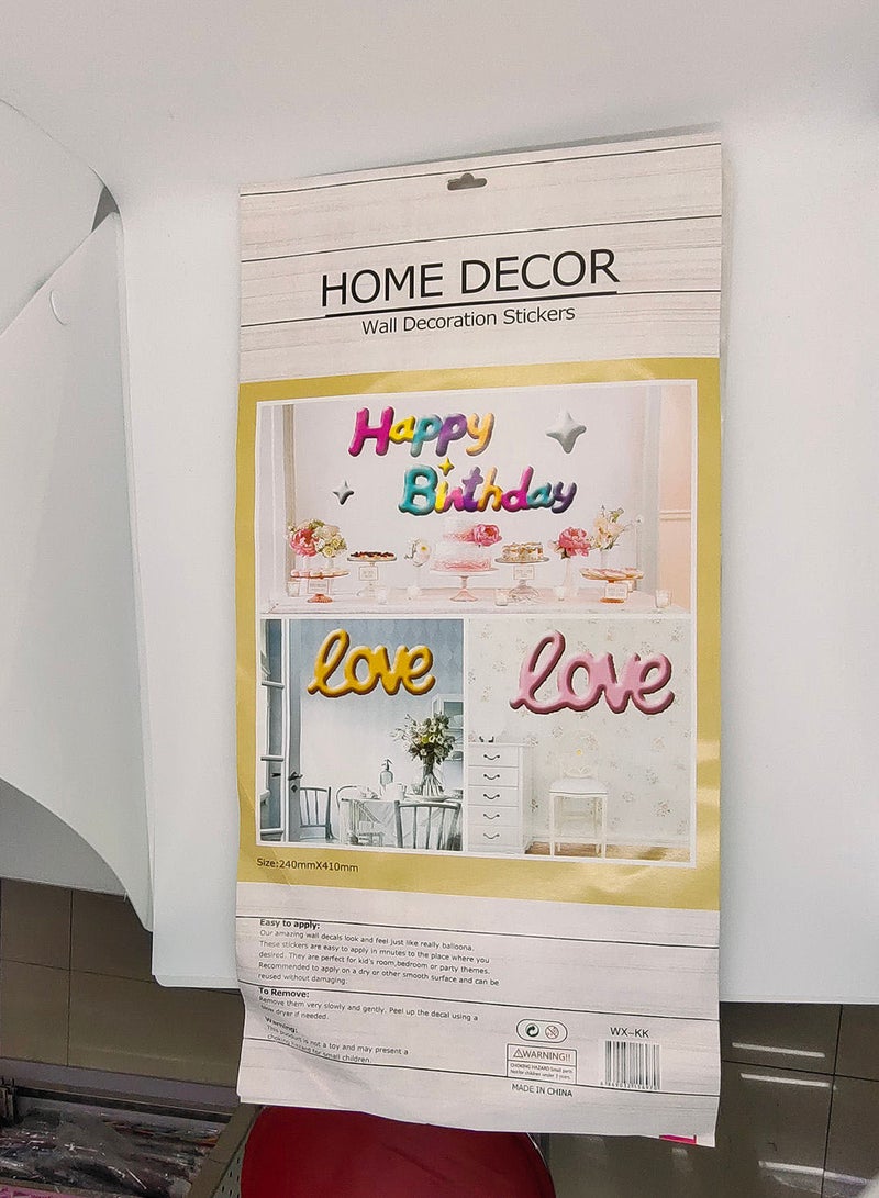 Dollar Plus Love Wall Decoration Stickers (Assorted)  - Image 4