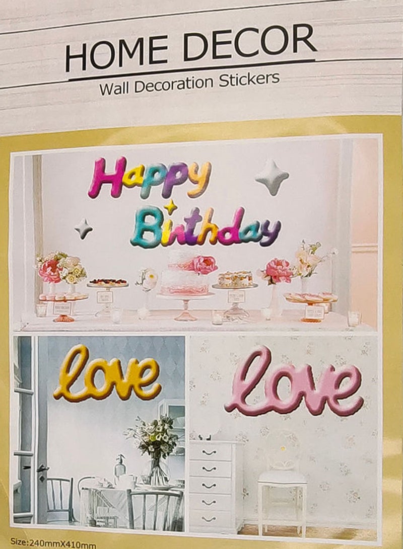Dollar Plus Love Wall Decoration Stickers (Assorted)  - Image 5