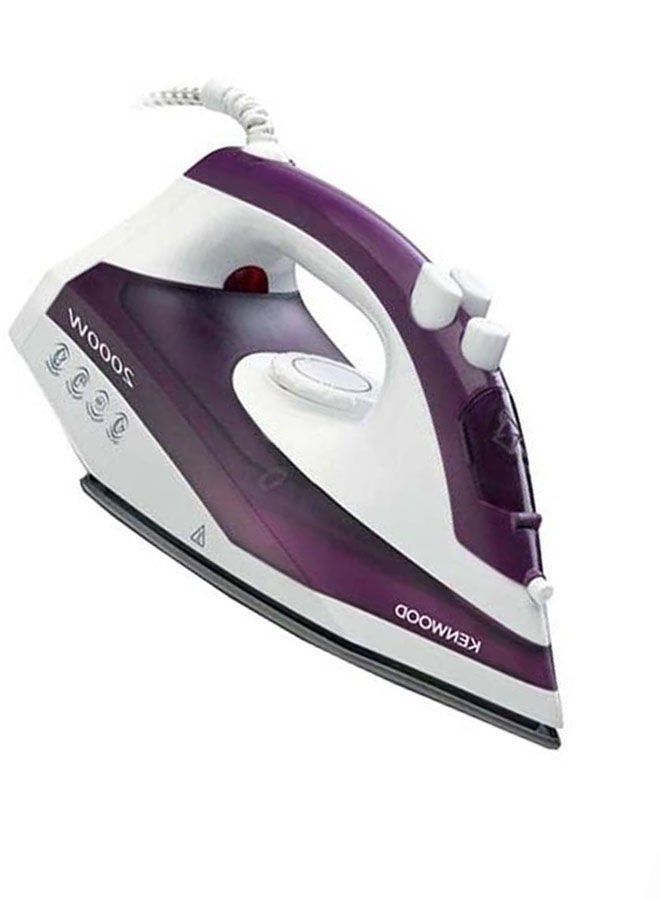 KENWOOD - Steam iron, Non Stick Soleplate, Self Clean Function, Water Spray, 120G Steam Shot, 250 ml 2000 W STP40.000WP Purple/White - Image 1