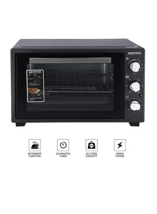 فرن طبخ كهربائي - مزود بوظيفة مشواة قوية مع صينية للفتات 45 L 2000 W KNO6246 أسود - v1671367344/N44522864A_1