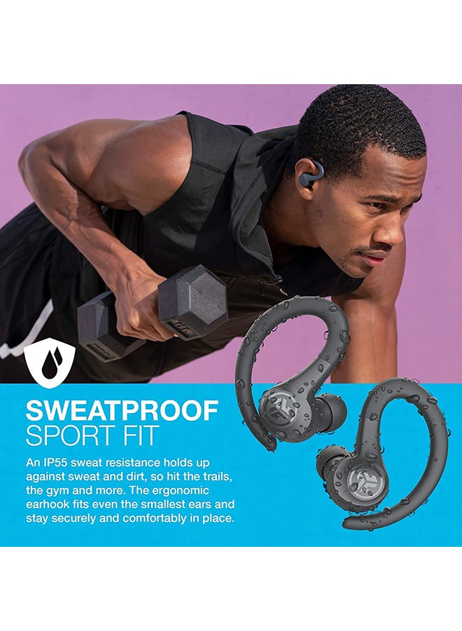 Jlab - Go Air Sport - Wireless Workout Earbuds Featuring C3 Clear Calling, Secure Earhook Sport Design, 32+ Hour Bluetooth Playtime, and 3 EQ Sound Settings Graphite - Image 1