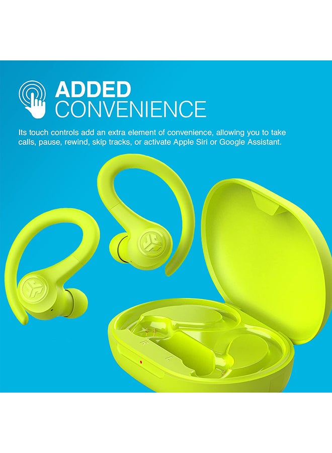 Jlab Go Air Sport - Wireless Workout Earbuds Featuring C3 Clear Calling, Secure Earhook Sport Design, 32+ Hour Bluetooth Playtime, and 3 EQ Sound Settings Yellow  - Image 4