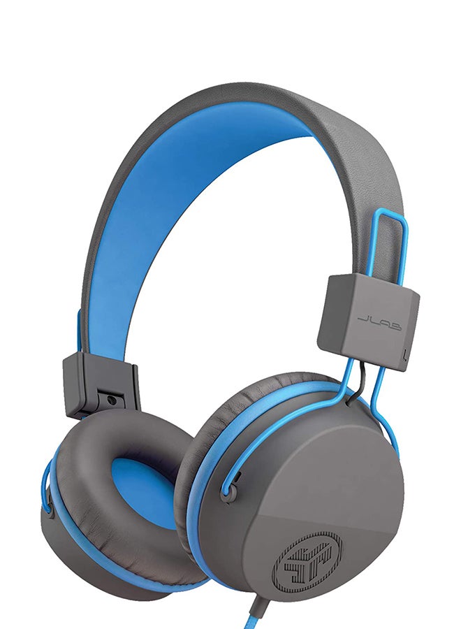 Jlab JBuddies Studio Wired Headphones for Kids - Childrens Headphones with Microphone, Earphones with Kid Safe Volume Limiter and Noise Isolation - Kids Headphones Boys and Girl Blue  - Image 1