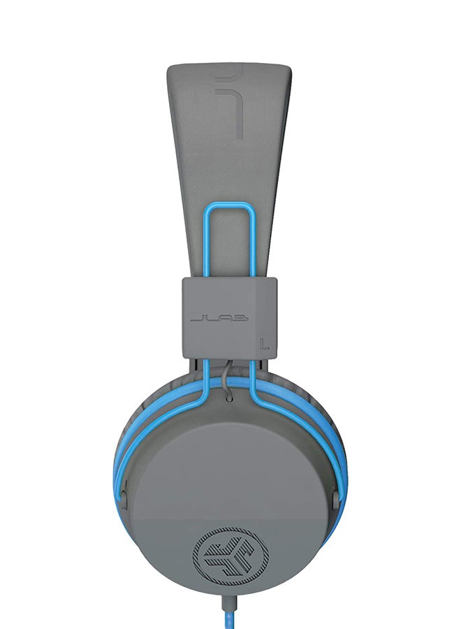 Jlab JBuddies Studio Wired Headphones for Kids - Childrens Headphones with Microphone, Earphones with Kid Safe Volume Limiter and Noise Isolation - Kids Headphones Boys and Girl Blue  - Image 2