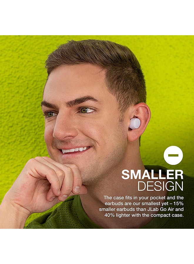 Jlab - Go Air Pop True Wireless Bluetooth Earbuds + Charging Case | Dual Connect | IPX4 Sweat Resistance | Bluetooth 51 Connection | 3 EQ Sound Settings: JLab Signature, Balanced, Bass Boost Lilac - Image 1
