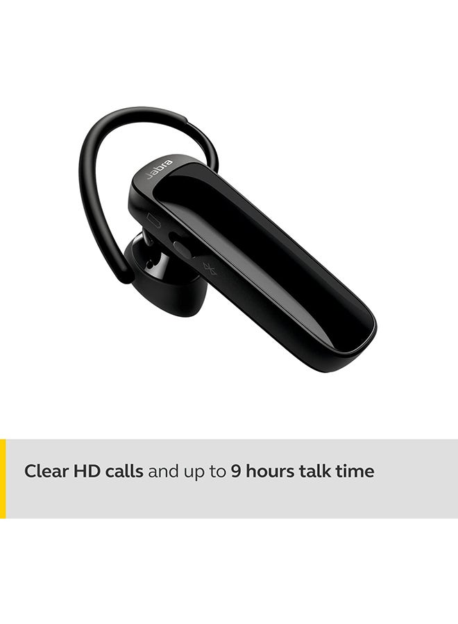 Talk 25 SE Mono Bluetooth Headset - Wireless Single Ear Headset with Built-In Microphone, Media Streaming and up to 9 hours Talk Time - Black