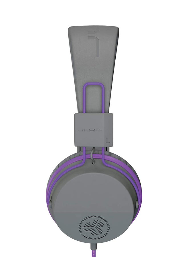Jlab JBuddies Studio Wired Headphones for Kids - Childrens Headphones with Microphone, Earphones with Kid Safe Volume Limiter and Noise Isolation - Kids Headphones for Girls and Boys Purple  - Image 2