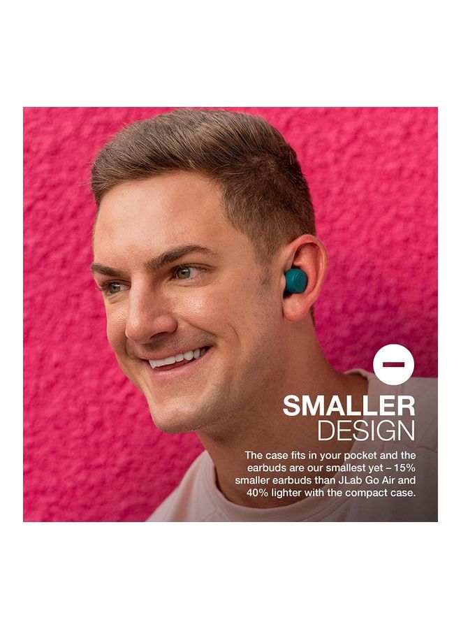 Jlab - Go Air Pop True Wireless Bluetooth Earbuds + Charging Case | Dual Connect | IPX4 Sweat Resistance | Bluetooth 51 Connection | 3 EQ Sound Settings: JLab Signature, Balanced, Bass Boost | Teal - Image 1