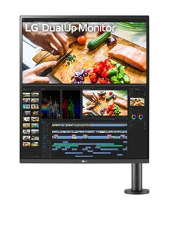 شاشة SDQHD Nano IPS DualUp مقاس 28 بوصة (2560 × 2880) مع حامل Ergo، HDR10، USB Type-C (90W PD) 28MQ780-B -