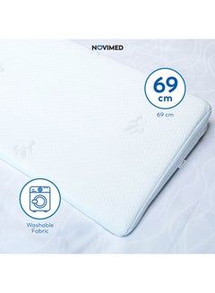 NOVIMED Universal Baby Wedge Pillow For Reflux, Breathing Difficulty, Regurgitation And Good Sleep, Fits Baby Mattress And Crib With Washable Cover  - Image 2