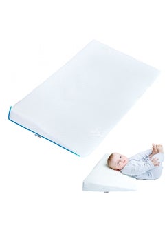 NOVIMED Universal Baby Wedge Pillow For Reflux, Breathing Difficulty, Regurgitation And Good Sleep, Fits Baby Mattress And Crib With Washable Cover  - Image 1