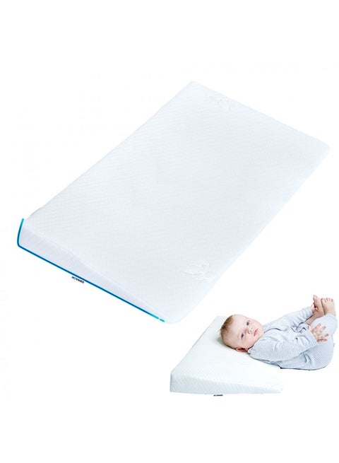 Universal Baby Wedge Pillow For Reflux, Breathing Difficulty, Regurgitation And Good Sleep, Fits Baby Mattress And Crib With Washable Cover