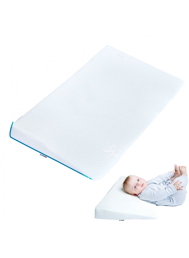 NOVIMED - Universal Baby Wedge Pillow For Reflux, Breathing Difficulty, Regurgitation And Good Sleep, Fits Baby Mattress And Crib With Washable Cover - Image 1