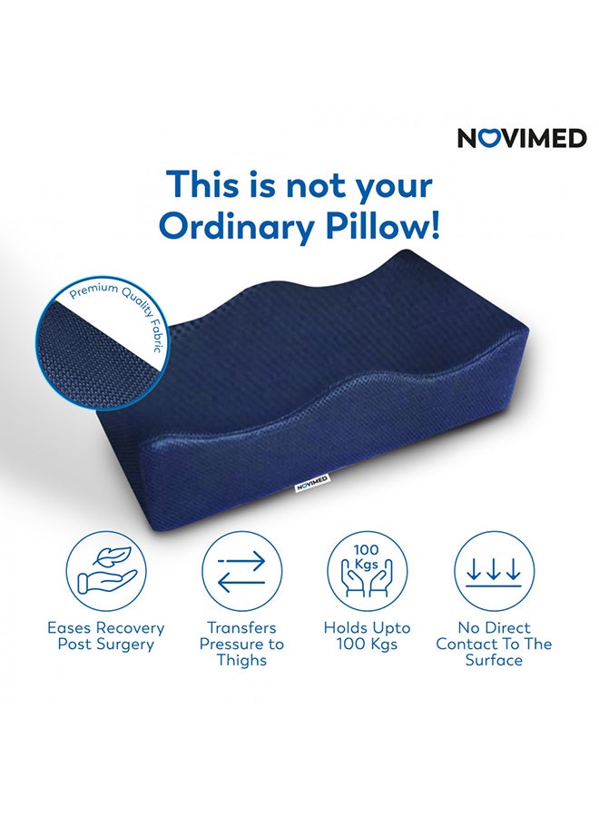 NOVIMED - Bbl Coccyx Cushion Pillow After Surgery For Recovery Enhance Body Shape Used For Sitting On Any Chair Microfiber Black 40x20centimeter - Image 1