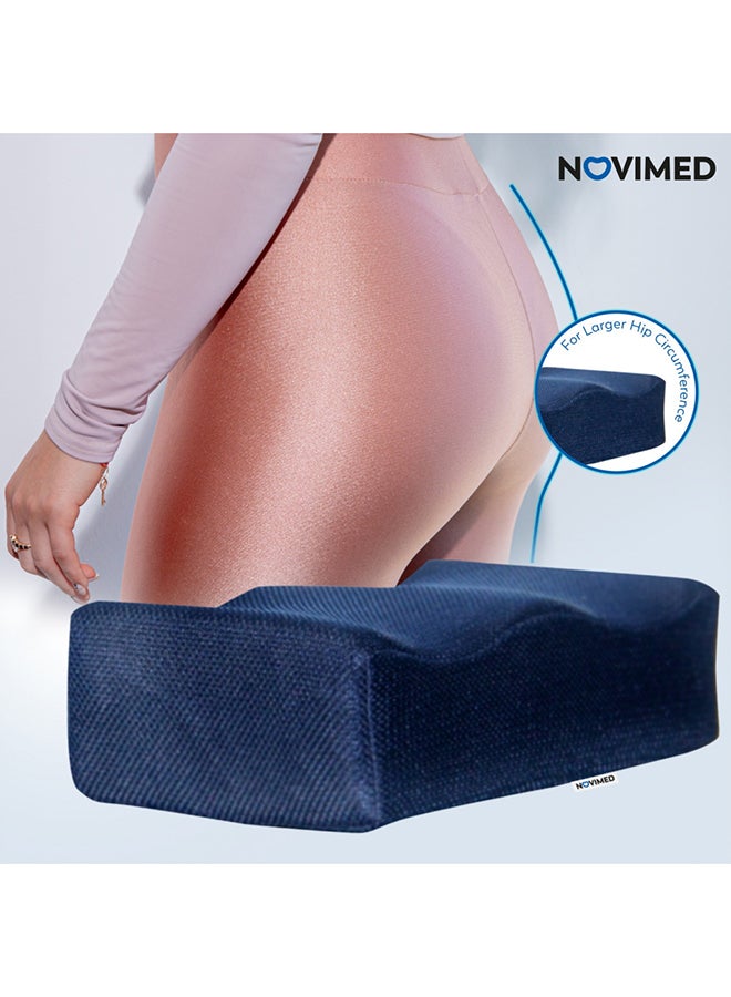 NOVIMED - Bbl Coccyx Cushion Pillow After Surgery For Recovery Enhance Body Shape Used For Sitting On Any Chair Microfiber Black 40x20centimeter - Image 1