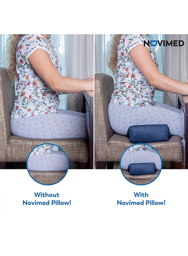 NOVIMED - Bbl Coccyx Cushion Pillow After Surgery For Recovery Enhance Body Shape Used For Sitting On Any Chair Microfiber Black 40x20centimeter - Image 1