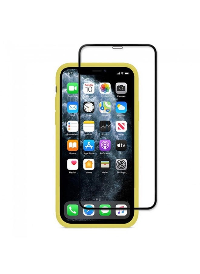 MARGOUN - 2-Pack Silicone Cover Case and Screen Protector for Apple iPhone 12 Pro Max Yellow/Clear - Image 1