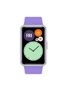 MARGOUN Adjustable Silicone Sport Watch Bands Replacement Wristband Compatible With Huawei Watch Fit 2 Purple  - Image 4