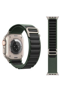 MARGOUN Apple Watch Alpine Loop Band 49mm/45mm/44mm Nylon Woven Sport Strap Compatible with iWatch Series 8/Ultra/7/SE/6/5/4/3/2/1 Black/Green  - Image 5