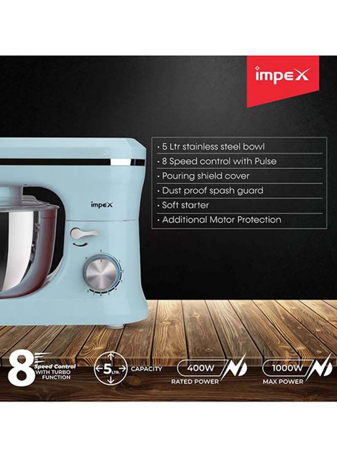 8 Speed Kitchen Machine Stand Mixer 5.0 L 400.0 W SM 3305 Blue/Silver