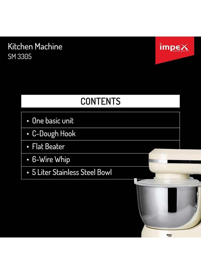 8 Speed Kitchen Machine Stand Mixer 5.0 L 400.0 W SM 3305 Blue/Silver
