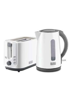 Electric Kettle And 2 Slice Bread Toaster Breakfast set 1.7 L 2200.0 W MBF70-B5 White/Grey
