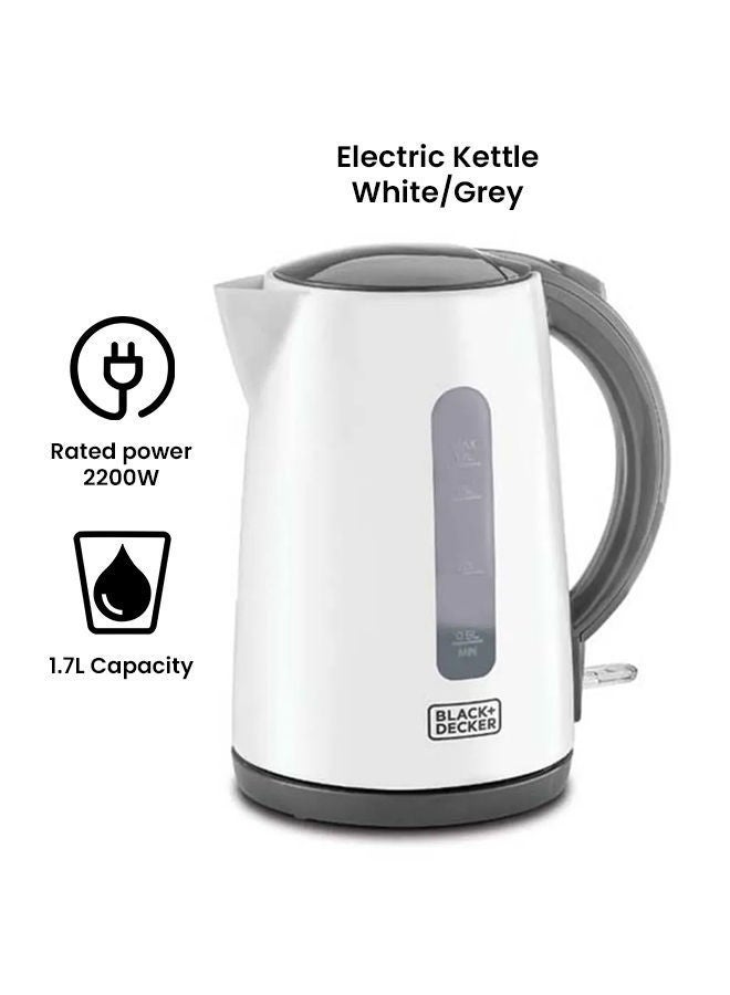 BLACK+DECKER - Electric Kettle And 2 Slice Bread Toaster Breakfast set 1.7 L 2200.0 W MBF70-B5 White/Grey - Image 1