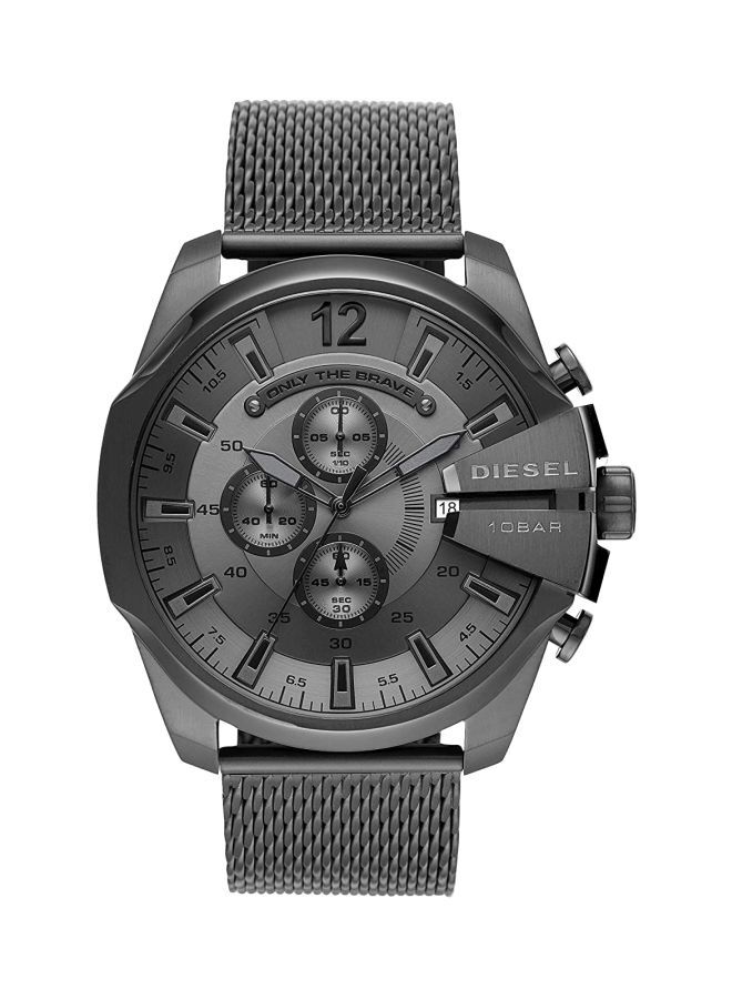 DIESEL Men's Only The Brave Round Shape Stainless Steel Chronograph Wrist Watch 51 mm - Grey - DZ4527 - Image 1