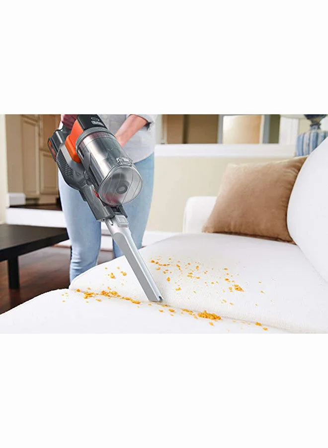 BLACK+DECKER Cordless Stick Vacuum Cleaner with 4 in1 function, three speed setting and battery charge indicator 650 ml 36 W BHFEV182C-GB Orange