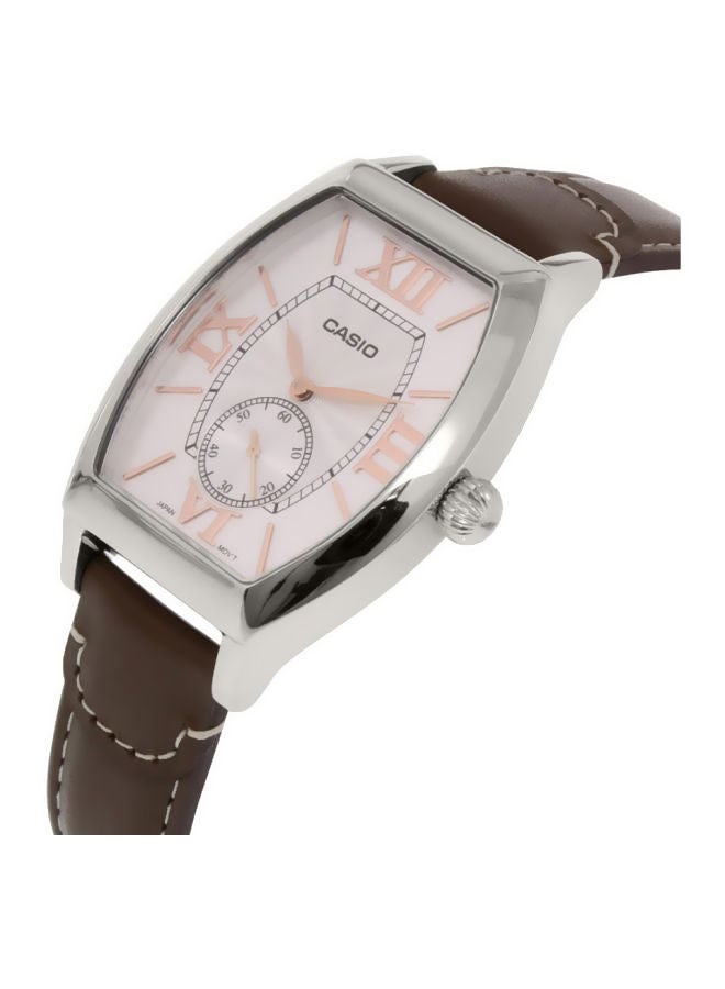 CASIO Men's Water Resistant Analog Watch MTP-E114L-5ADF - 34 mm - Brown  - Image 3