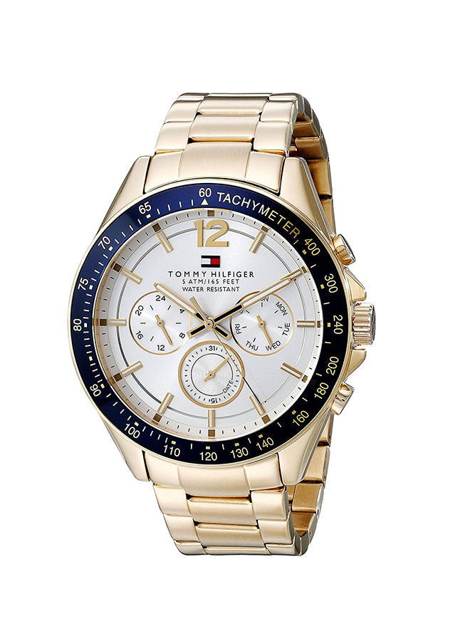 TOMMY HILFIGER - Men's Luke Round Shape Metal Analog Wrist Watch 47 mm - Gold - 1791121 - Image 1