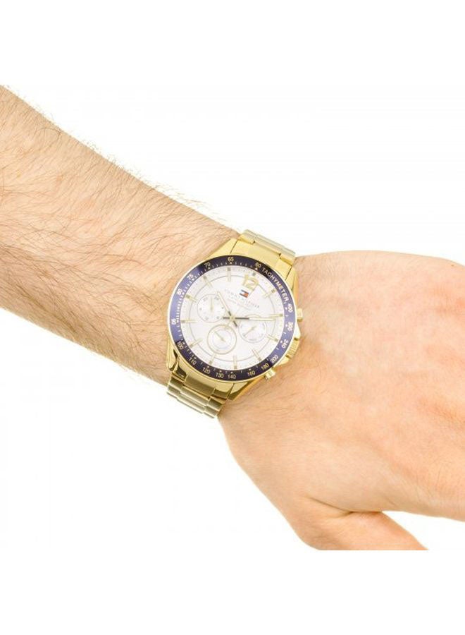 TOMMY HILFIGER - Men's Luke Round Shape Metal Analog Wrist Watch 47 mm - Gold - 1791121 - Image 1
